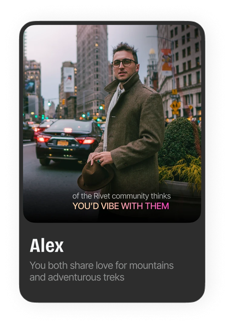 Alex, introduced: you both share love for mountains and adventurous treks